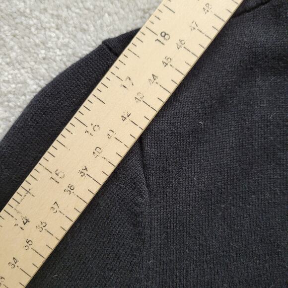 Lauren Ralph Lauren 3/4 Sleeve Black Ribbed Button Blouse Women’s Small - Picture 6 of 7